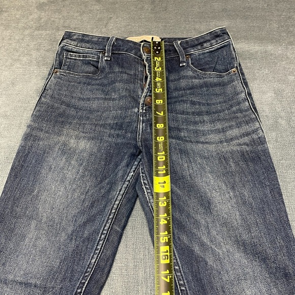 Abercrombie & Fitch Ankle Jeans Womens 4/27 Blue Denim Cotton High Rise Raw Hem - Picture 11 of 15